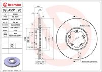 BREMBO 09A53120 - Disco de freno - PRIME LINE