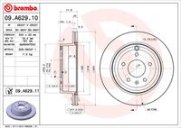 BREMBO 09A62911 - Disco de freno - PRIME LINE - UV Coated