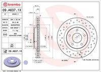 BREMBO 09A63711 - Lado de montaje: Eje delantero<br>Tipo de disco de frenos: ventilación interna<br>Espesor de disco de frenos [mm]: 26<br>Número de orificios: 5<br>Altura [mm]: 46<br>Diámetro de centrado [mm]: 69<br>Diámetro exterior [mm]: 294<br>Espesor mínimo [mm]: 24,4<br>Par apriete [Nm]: 129<br>