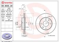 BREMBO 09.9555.20 - Disco de freno