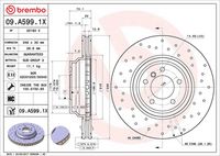 BREMBO 09A59911 - Disco de freno - PRIME LINE - UV Coated