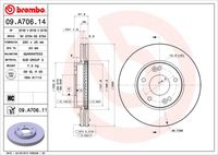 BREMBO 09A70611 - Disco de freno - PRIME LINE - UV Coated