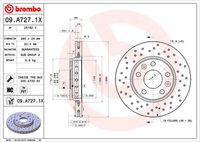 BREMBO 09A7271X - Disco de freno - XTRA LINE - Xtra