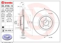 BREMBO 09A72810 - Disco de freno - PRIME LINE