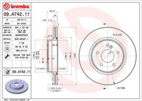 BREMBO 09A74211 - Disco de freno - PRIME LINE - UV Coated