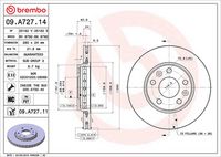 BREMBO 09.A727.11 - Disco de freno