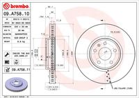 BREMBO 09A75810 - Disco de freno - PRIME LINE