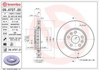 BREMBO 09A72721 - Disco de freno - PRIME LINE - UV Coated