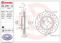 BREMBO 09A7611X - Disco de freno - XTRA LINE - Xtra