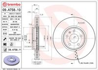 BREMBO 09.A758.11 - Disco de freno