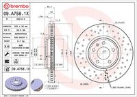 BREMBO 09.A758.1X - Disco de freno