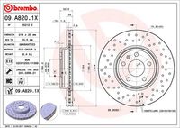 BREMBO 09A8201X - Disco de freno - XTRA LINE - Xtra