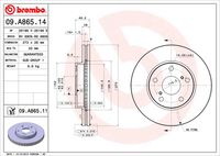 BREMBO 09A86511 - Disco de freno - PRIME LINE - UV Coated