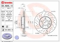 BREMBO 09A90511 - Lado de montaje: Eje delantero<br>Tamaño de llanta [pulgada]: 15<br>Tamaño freno: 15"<br>Tipo de disco de frenos: ventilación interna<br>Espesor de disco de frenos [mm]: 25<br>Número de orificios: 5<br>Altura [mm]: 49<br>Diámetro de centrado [mm]: 64<br>Diámetro exterior [mm]: 278<br>Procesamiento: altamente carbonizado<br>Espesor mínimo [mm]: 23<br>Par apriete [Nm]: 100<br>