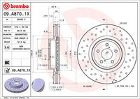 BREMBO 09A87014 - Disco de freno - PRIME LINE