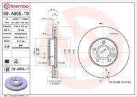 BREMBO 09.A905.11 - Disco de freno