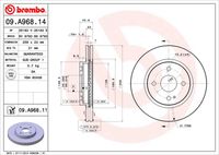 BREMBO 09A96811 - Disco de freno - PRIME LINE - UV Coated