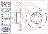 BREMBO 09A91710 - Disco de freno - PRIME LINE