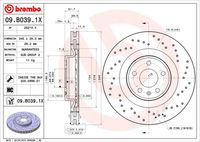 BREMBO 09B0391X - Disco de freno - XTRA LINE - Xtra