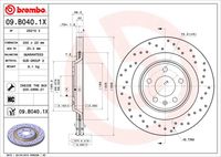 BREMBO 09B0401X - Disco de freno - XTRA LINE - Xtra