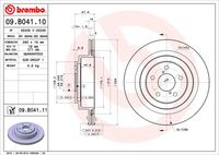 BREMBO 09B04111 - Disco de freno - PRIME LINE - UV Coated