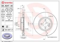 BREMBO 09A04740 - Disco de freno - PRIME LINE