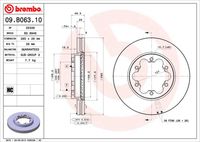 BREMBO 09B06310 - Disco de freno - PRIME LINE