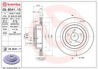 BREMBO 09B04110 - Disco de freno - PRIME LINE