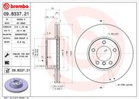 BREMBO 09B33721 - Disco de freno - PRIME LINE - UV Coated