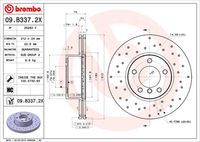 BREMBO 09B3372X - Disco de freno - XTRA LINE - Xtra