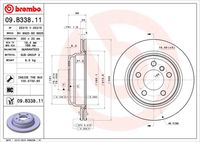 BREMBO 09B33811 - Disco de freno - PRIME LINE - UV Coated