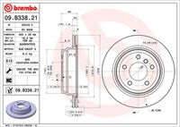 BREMBO 09B33821 - Disco de freno - PRIME LINE - UV Coated