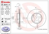 BREMBO 09B34341 - Disco de freno - PRIME LINE - UV Coated