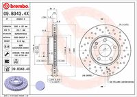 BREMBO 09B34341 - Disco de freno - PRIME LINE - UV Coated