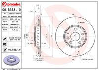 BREMBO 09B35310 - Disco de freno - PRIME LINE