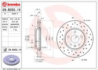 BREMBO 09B3551X - Disco de freno - XTRA LINE - Xtra