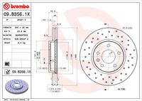 BREMBO 09B3561X - Disco de freno - XTRA LINE - Xtra