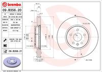 BREMBO 09B35620 - Disco de freno - PRIME LINE