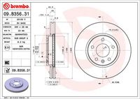 BREMBO 09B35631 - Disco de freno - PRIME LINE - UV Coated