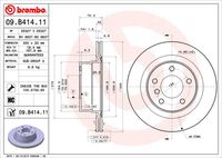 BREMBO 09B41411 - Disco de freno - PRIME LINE - UV Coated