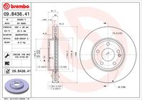 BREMBO 09B43641 - Disco de freno - PRIME LINE - UV Coated