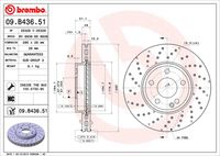 BREMBO 09B43651 - Disco de freno - PRIME LINE - UV Coated