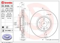 BREMBO 09B49810 - Disco de freno - PRIME LINE