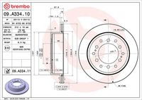 BREMBO 09A33411 - Disco de freno - PRIME LINE - UV Coated