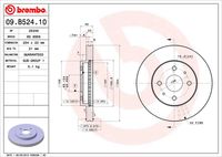 BREMBO 09B52410 - Disco de freno - PRIME LINE