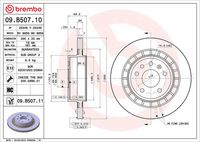 BREMBO 09B50710 - Disco de freno - PRIME LINE