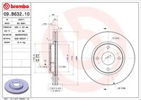 BREMBO 09B63210 - Disco de freno - PRIME LINE