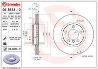 BREMBO 09B63810 - Disco de freno - PRIME LINE