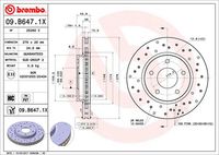 BREMBO 09B64711 - Disco de freno - PRIME LINE - UV Coated