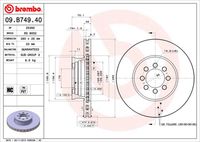 BREMBO 09B74940 - Disco de freno - PRIME LINE